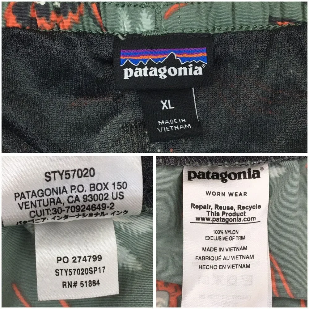 Patagonia Baggies Shorts Mens Size XL‎ Pockets Swim Lined Nylon Drawstring Tacos